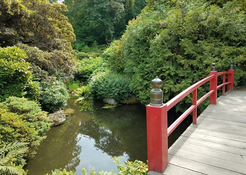 Walking bridge at Kubota Garden, Seattle WA